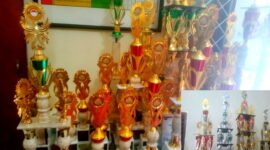 Sejumlah trofy yang diraih SD Negeri Wado ternyata ditebus dengan anggaran tidak sedikit (Dok.Hariansumedang.com/Tatang Tarmedi)