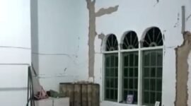 Gempa berkekuatan M6,2 di Kabupaten Garut juga dirasakan di Kabupaten Tasikmalaya, yang tidak hanya merusak rumah namun juga fasilitas publik. (Dok. BPBD Kabupaten Tasikmalaya)