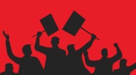 Ilustrasi Demo Buruh. (Dok. M Rifai Azhari /hariankarawang.com)