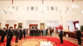 Presiden RI ke-8 Prabowo Subianto telah resmi melantik sejumlah 53 menteri dan kepala lembaga dalam susunan Kabinet Merah Putih. (Dok. Tim Media Prabowo)