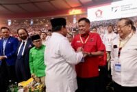Acara peringatan HUT ke-17 Partai Gerindra yang digelar di Sentul International Convention Center (SICC), Sentul, Bogor. (Facebook.com @Prabowo Subianto)