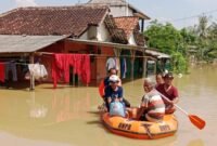 Banjir yang melanda 3 Kecamatan di Kabupaten Karawang. (Dok. BPBD Kabupaten Karawang)